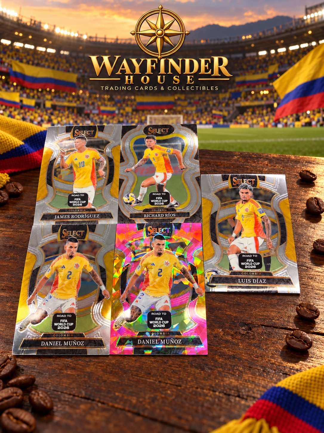 2025-26 Panini Select World Cup Colombia 5 Card Lot