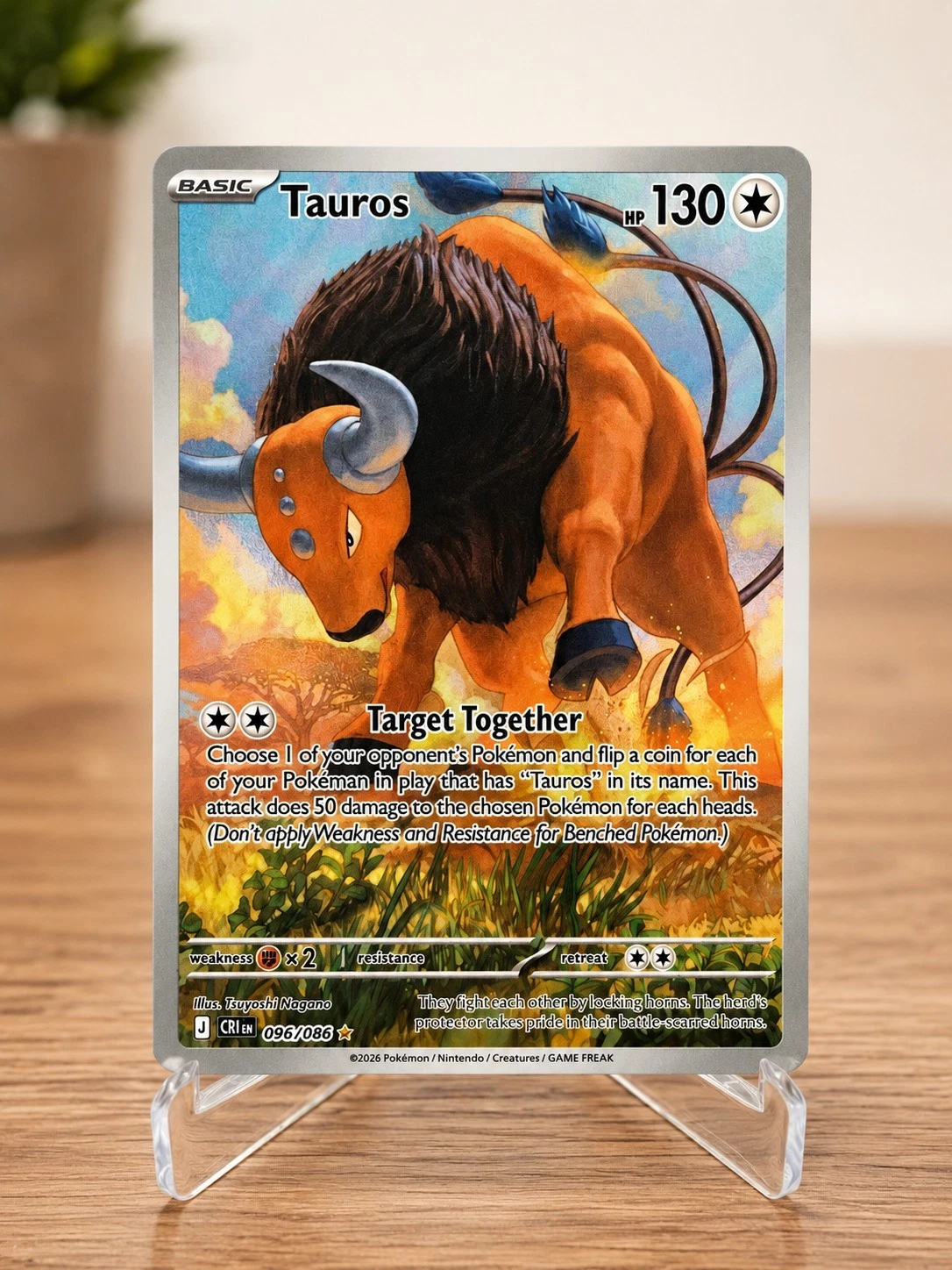 Pokemon TCG Tauros 096/086 Chaos Rising