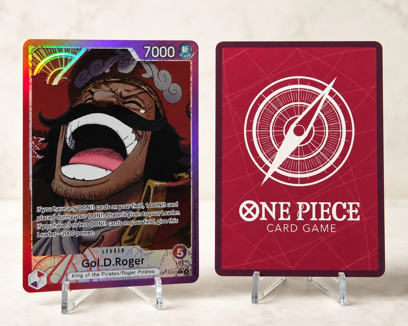One Piece Gol D. Roger OP13-003 Leader Parallel Alt Art English NM