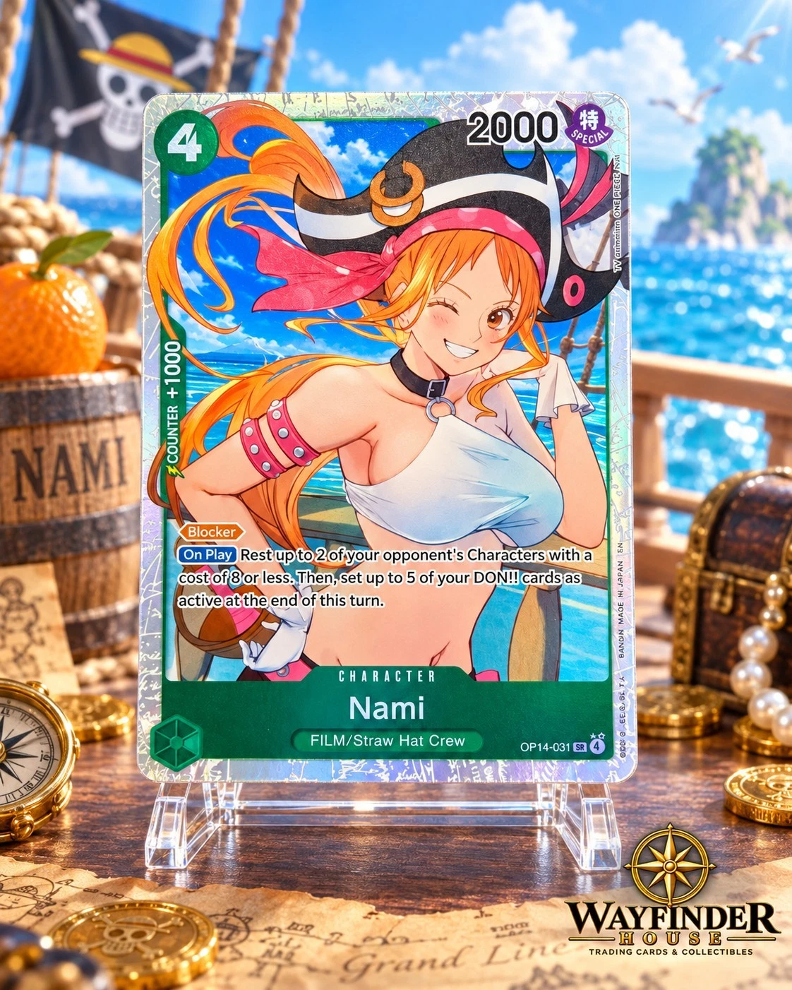 Nami OP14-031 Alternate Art SR English One Piece Card Game NM