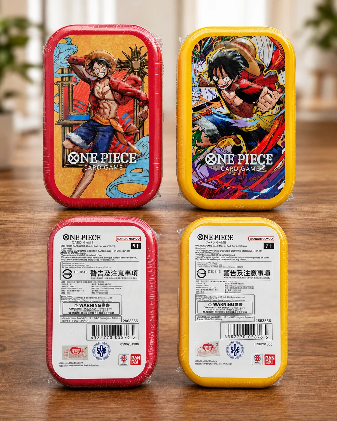 One Piece Mini Tin Vol 3 TS-03 Asia Exclusive Monkey D Luffy x2 P-106 / P-108