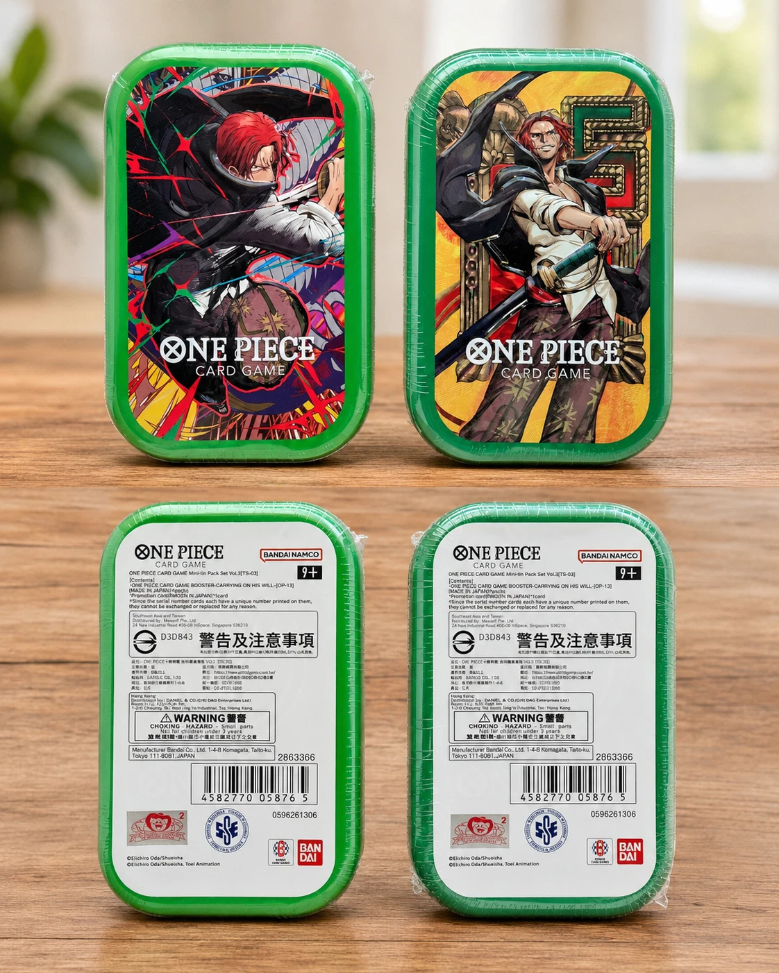 One Piece Mini Tin Vol 3 TS-03 Asia Exclusive Shanks X2 OP12-008 R /OP12-008 SR
