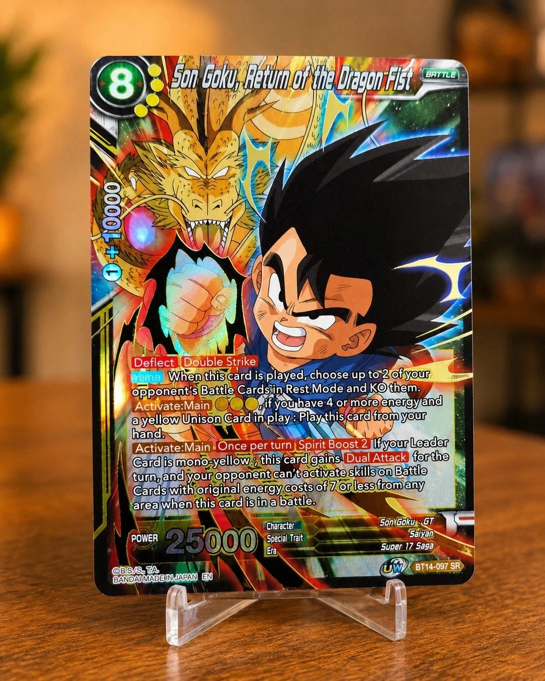 Dragon Ball Super Son Goku Return of the Dragon Fist BT14-097 SR Foil English NM