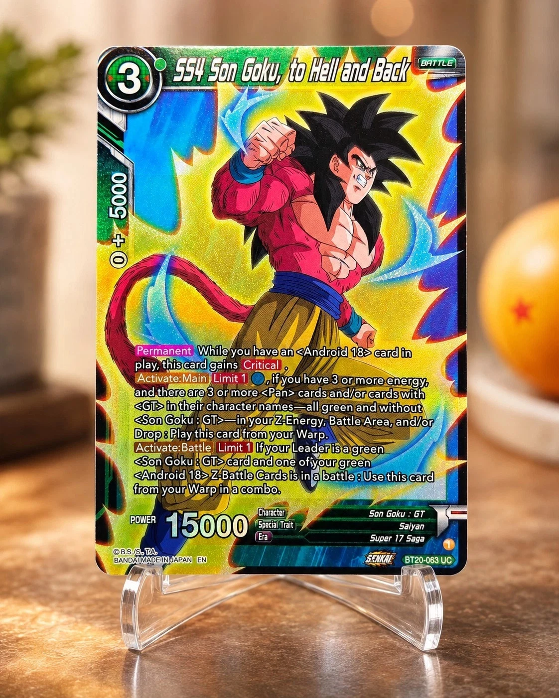 Dragon Ball Super SS4 Son Goku To Hell and Back BT20-063 UC Foil English NM
