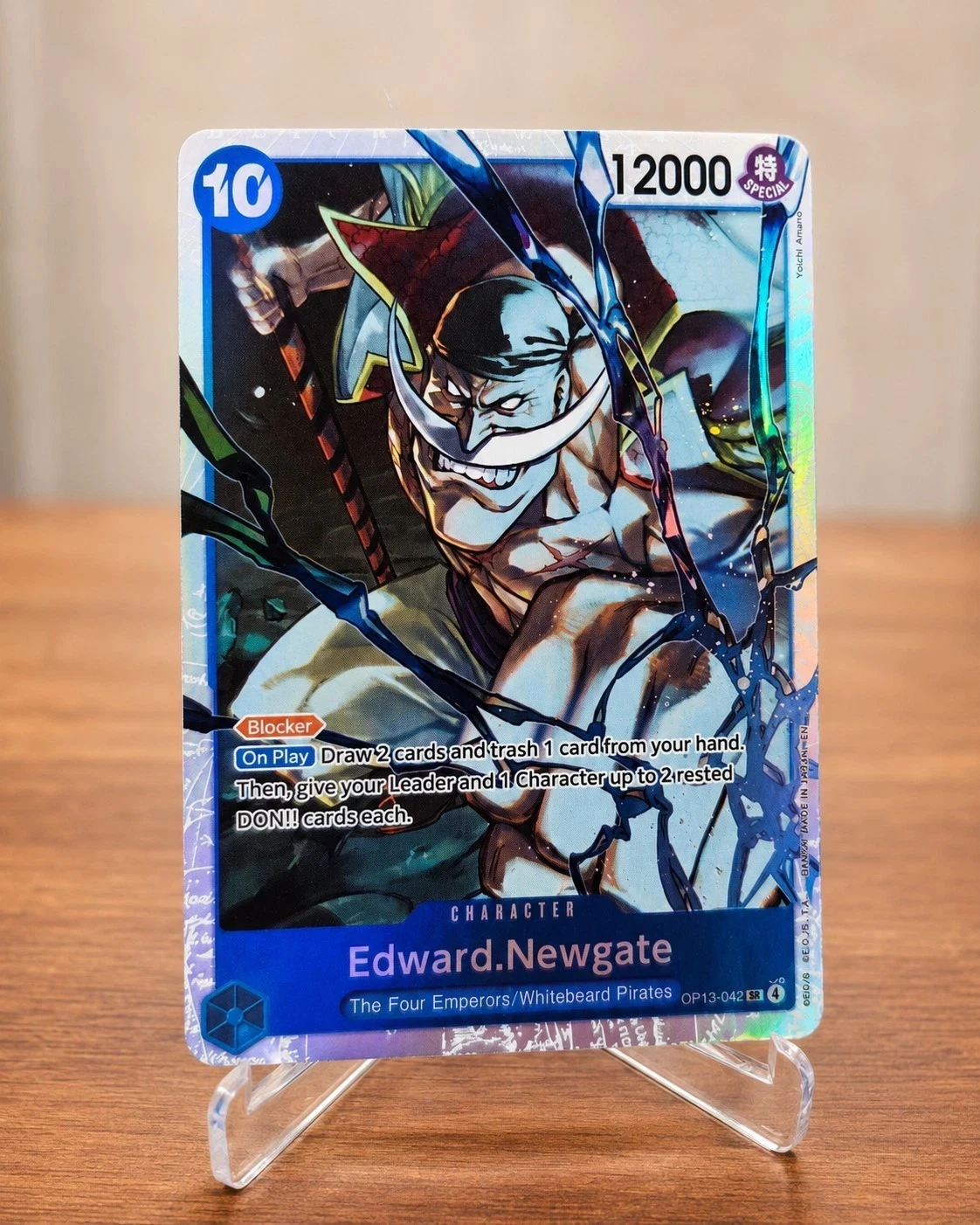 Share Bandai One Piece TCG Edward.Newgate OP13-042 SR Foil Alt Art EN