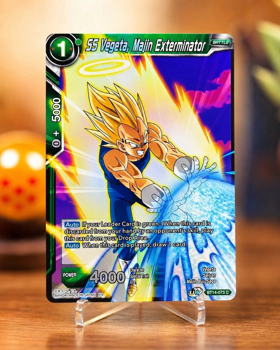 Dragon Ball Super SS Vegeta Majin Exterminator BT14-073 C Foil English NM