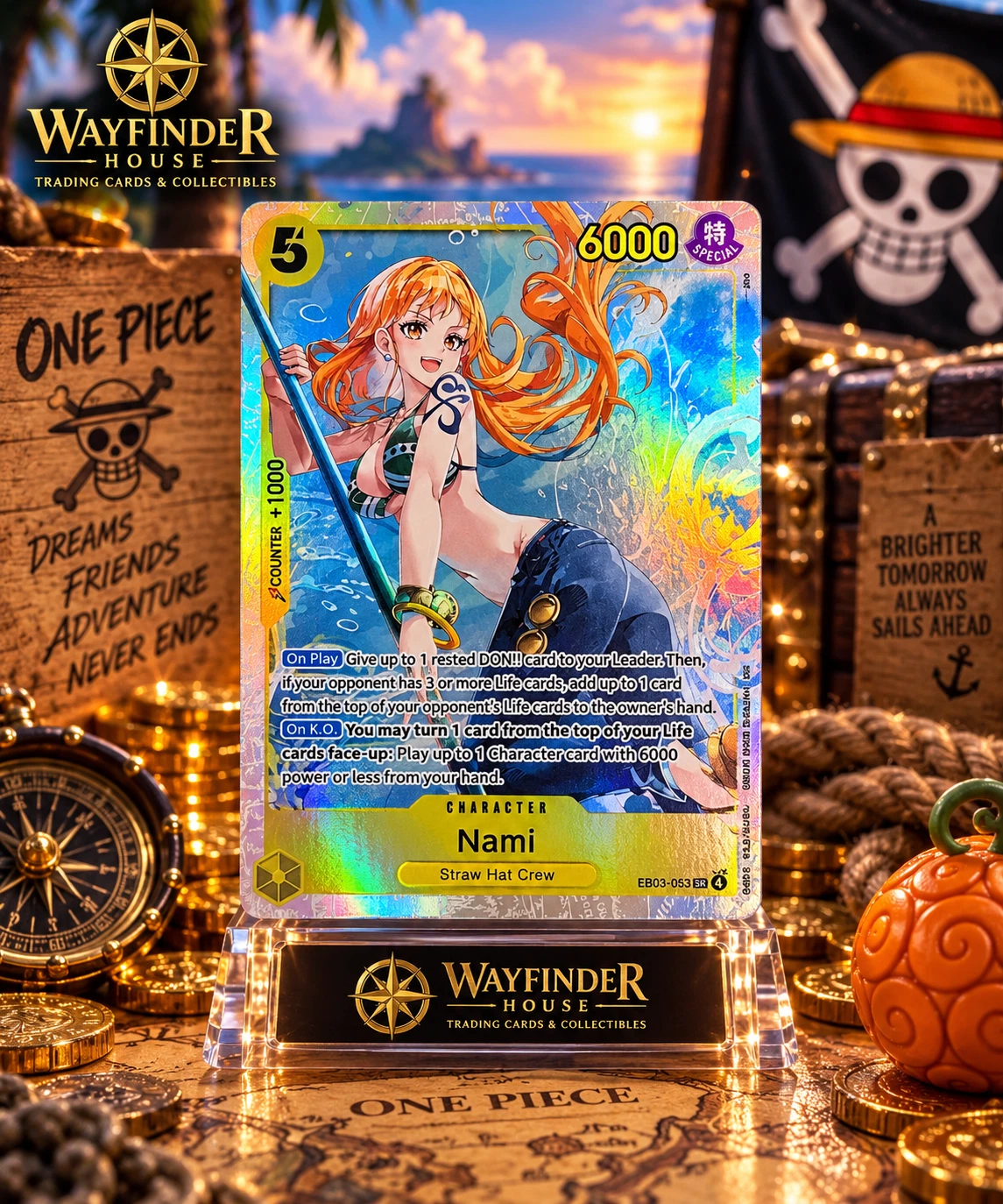 Nami EB03-053 Foil One Piece TCG Heroines Edition English NM