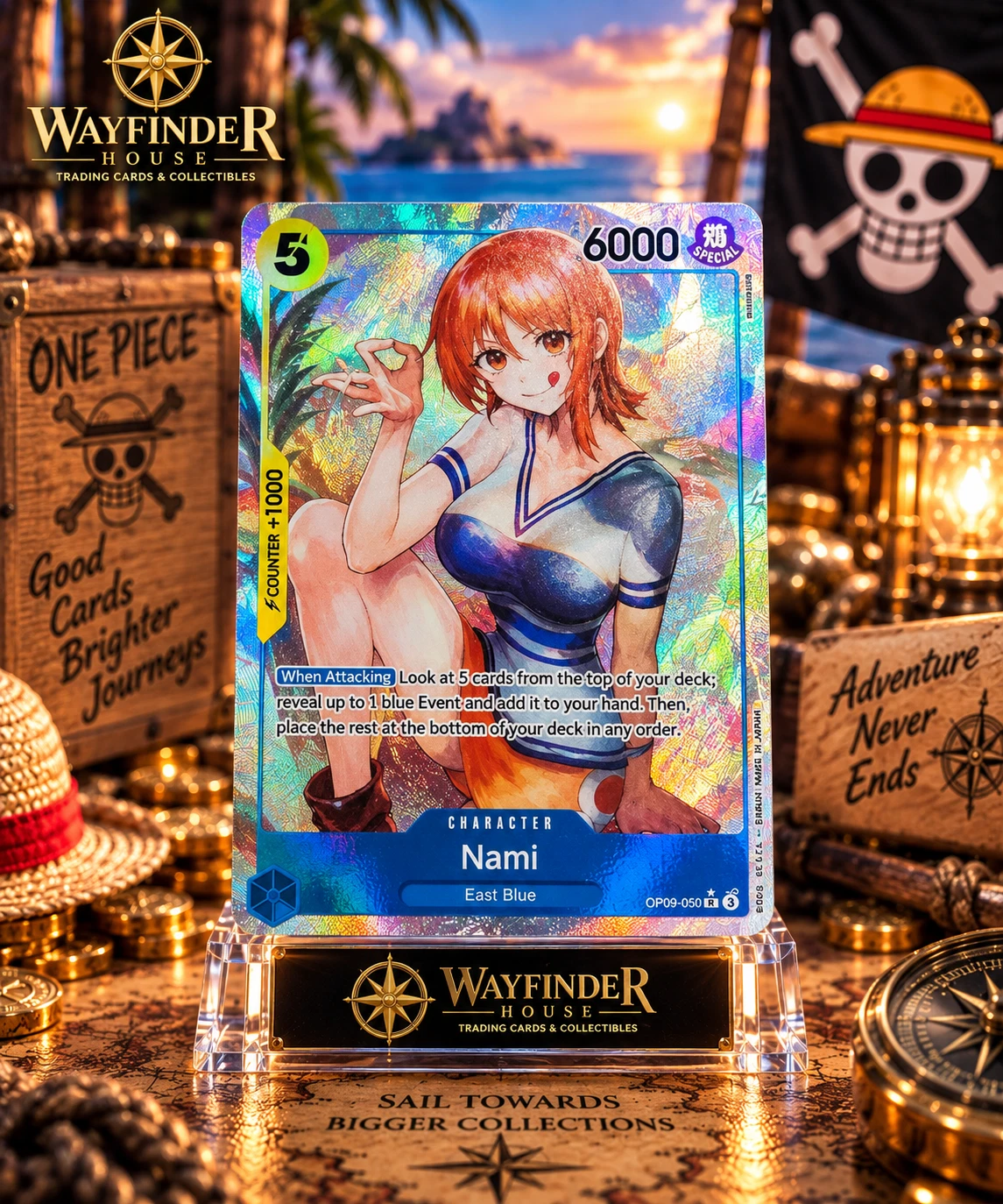 Nami OP09-050 R Alt Art Parallel One Piece Emperors in the New World English NM