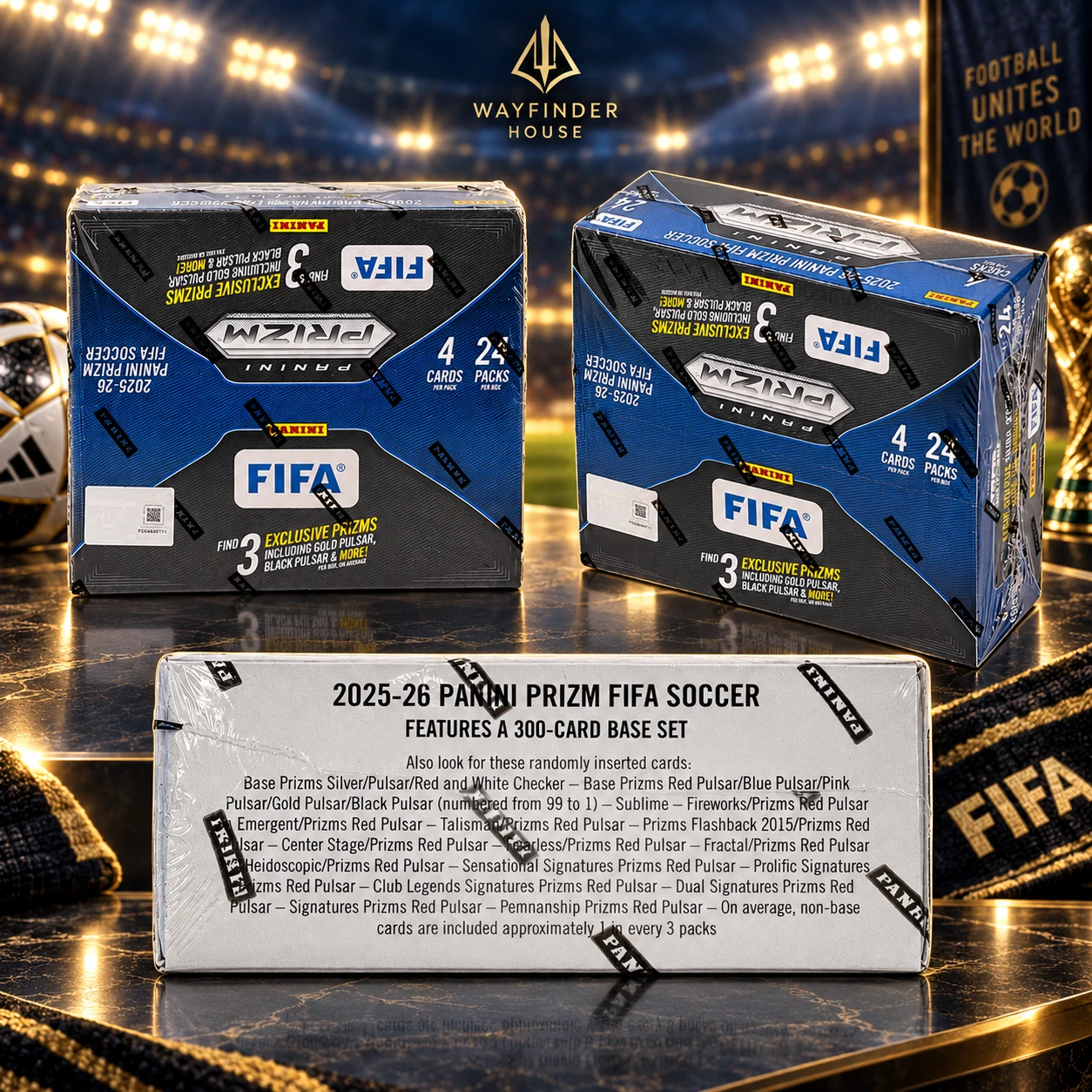 2025-26 Panini Prizm FIFA Soccer Retail Box – Factory Sealed