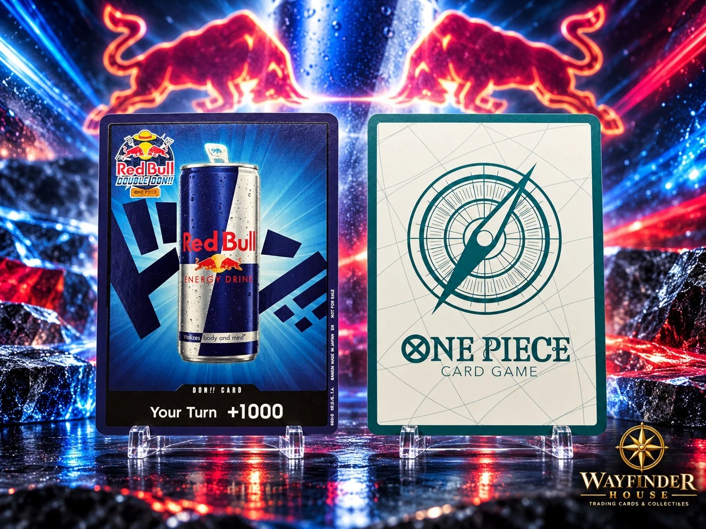 Red Bull Double DON!! promotional DON!! card from the One Piece Card Game.