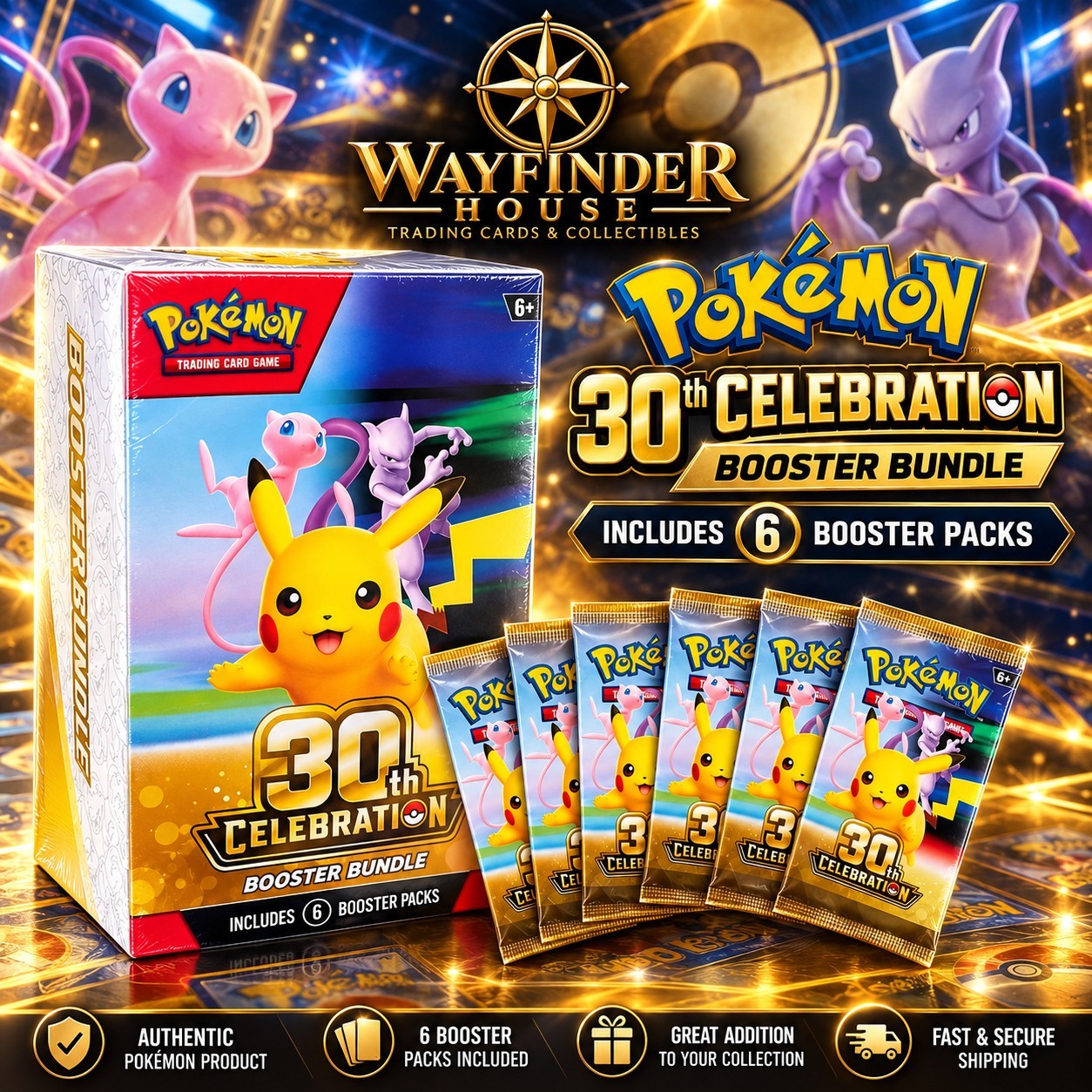 Pokémon TCG 30th Celebration Booster Bundle English Factory Sealed
