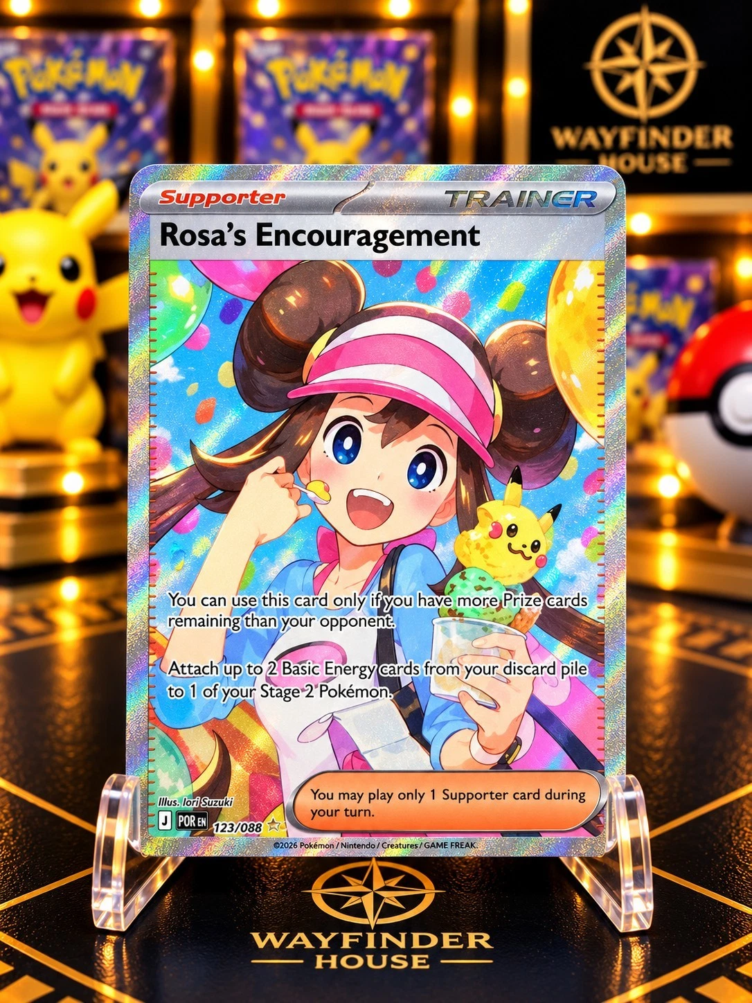 Rosa's Encouragement - 123/088 - SIR - Perfect Order - Pokemon Card - NM
