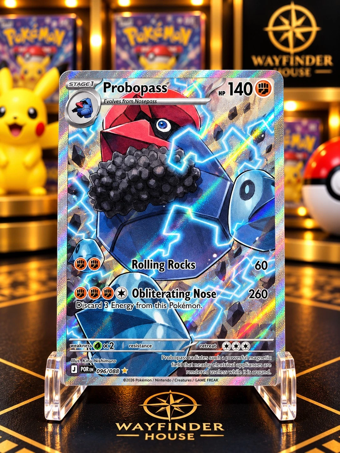 Probopass 096/088 Illustration Rare Perfect Order NM Pokemon Card