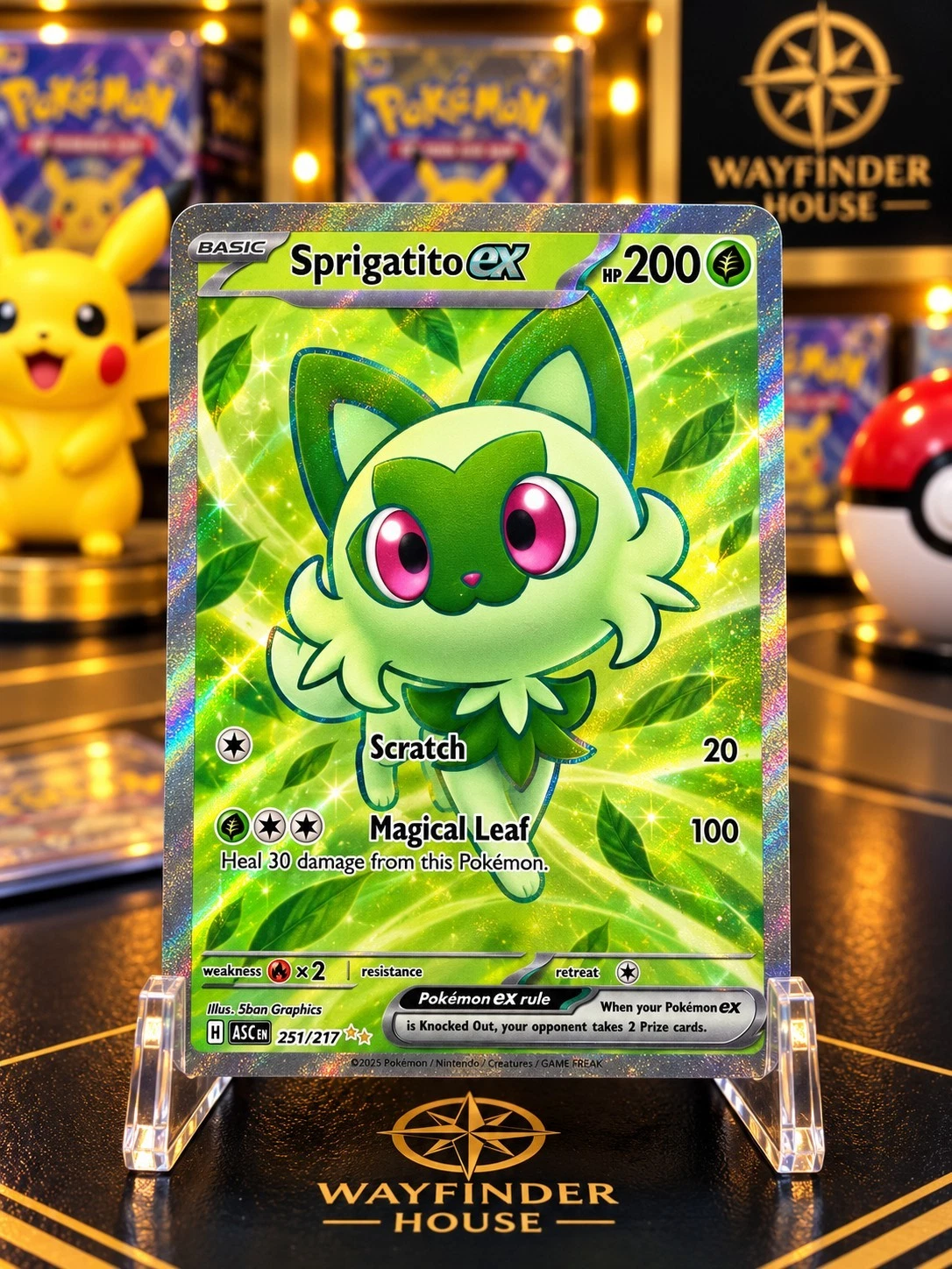 Sprigatito Ex - 251/217 - Full Art - Ascended Heroes - Pokemon Card - NM