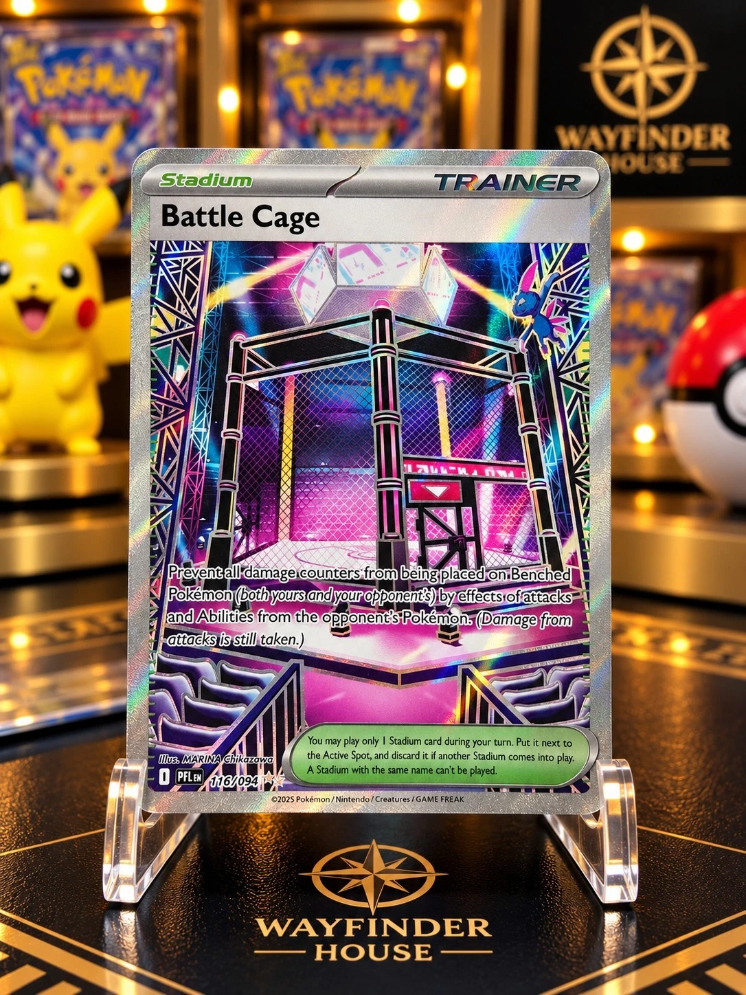 Battle Cage Ultra Rare Full Art 116/094 - Phantasmal Flames - Pokemon Card NM