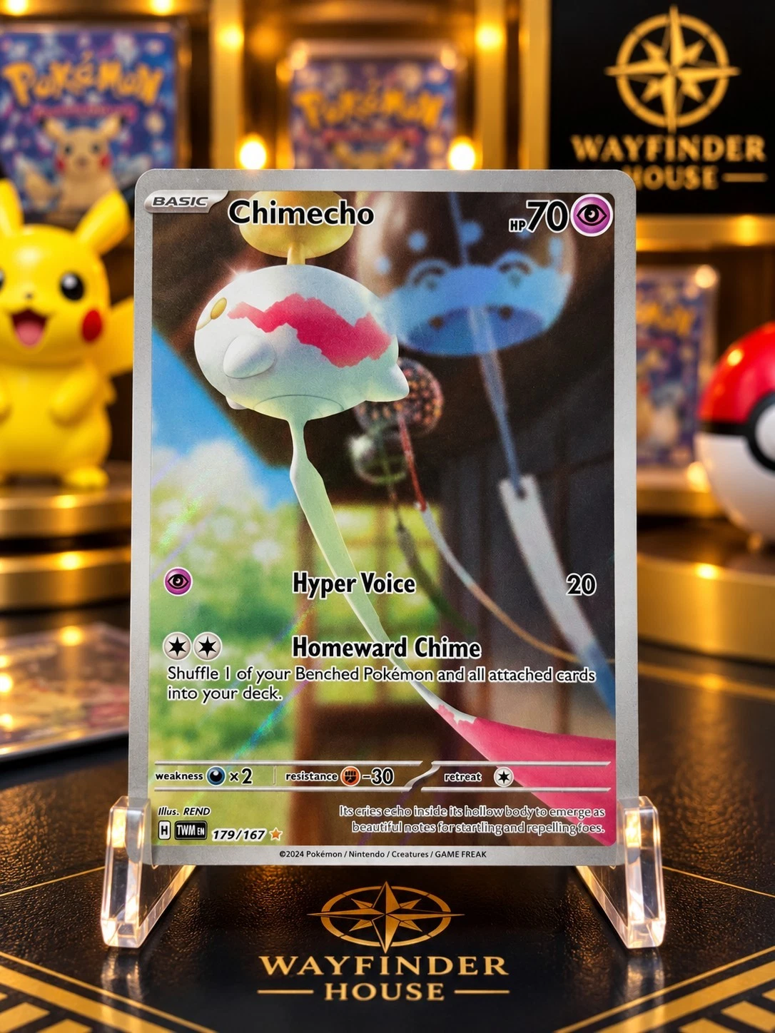 Pokemon Chimecho 179/167 Twilight Masquerade Illustration Rare Holo English