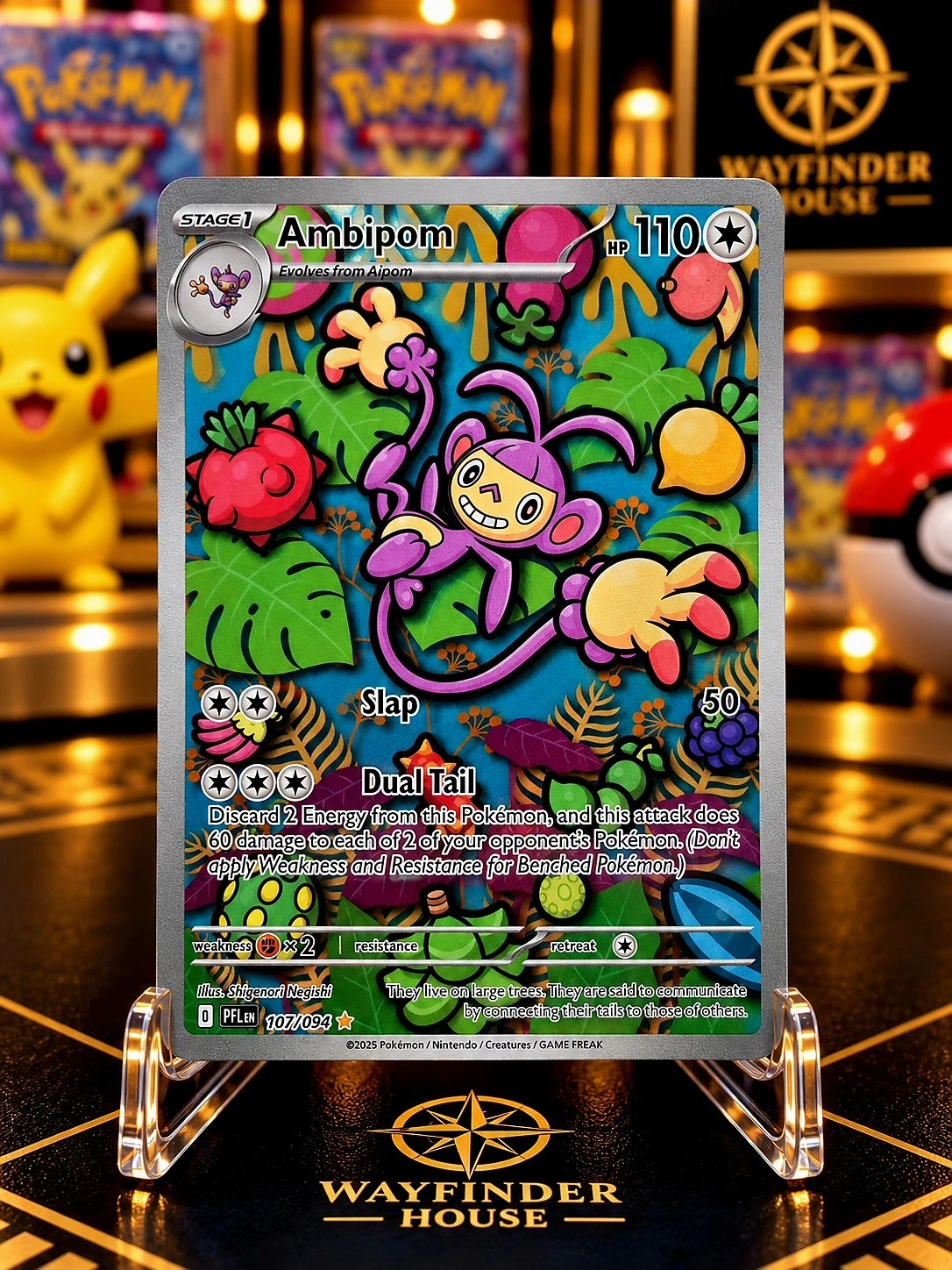 Ambipom 107/094 Phantasmal Flames 2025 Pokemon NM