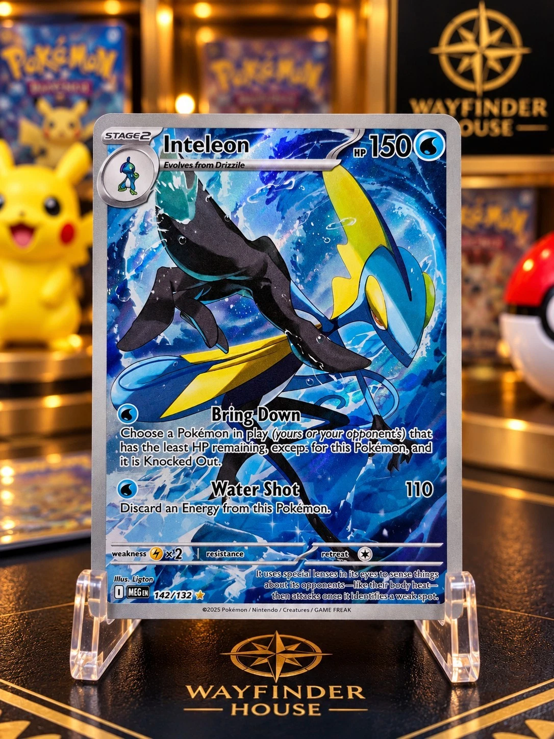 Inteleon - 142/132 - Illustration Rare - Mega Evolution - Pokemon TCG - NM