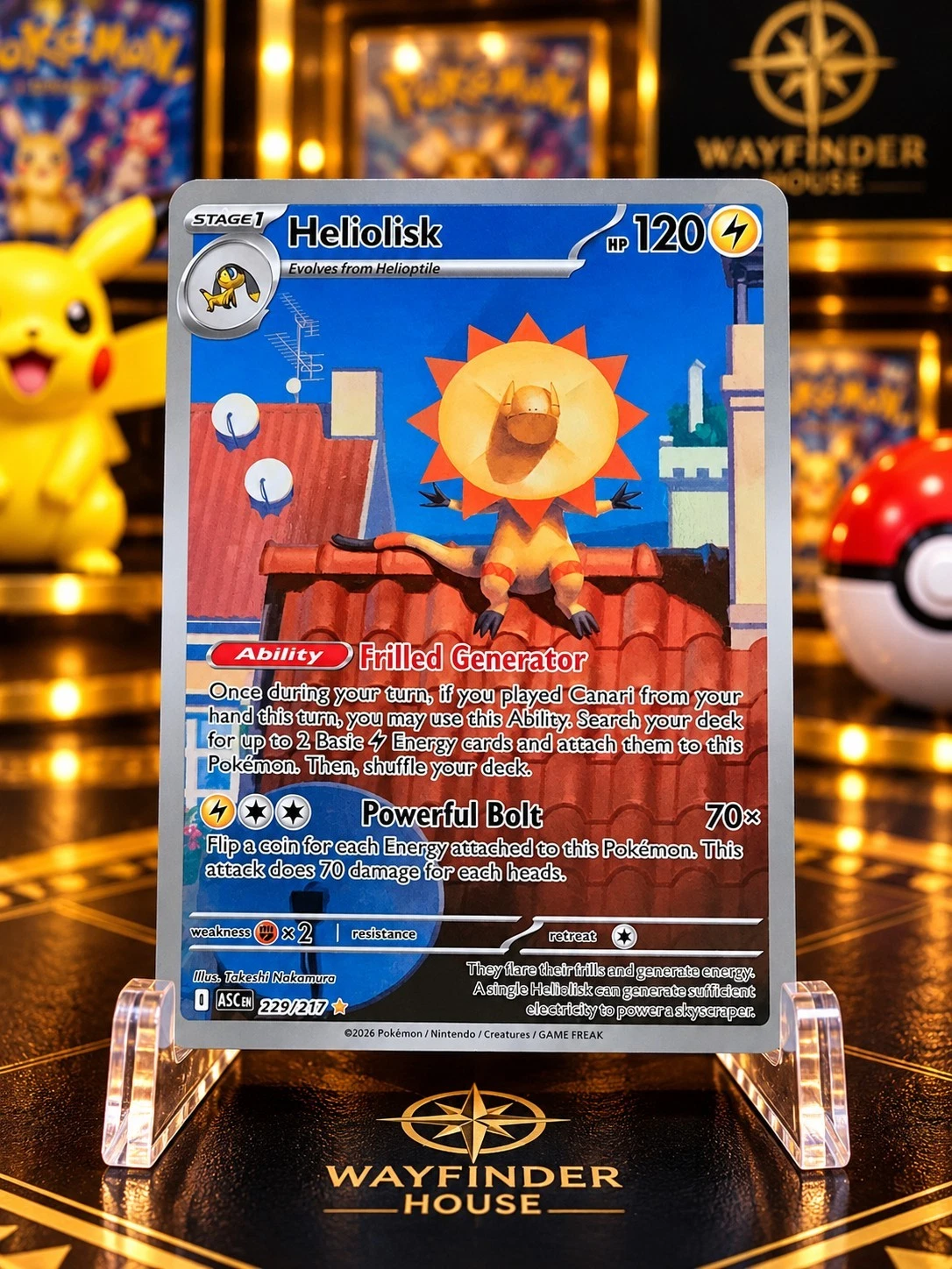 Heliolisk 229/217 - Holo Illustration Rare - Ascended Heroes - Pokemon TCG - NM