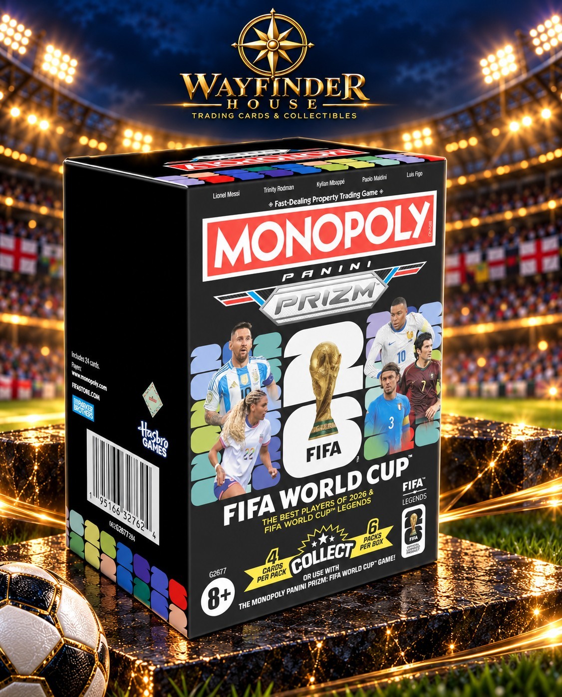 2026 Panini Prizm Monopoly FIFA World Cup Soccer Booster Box