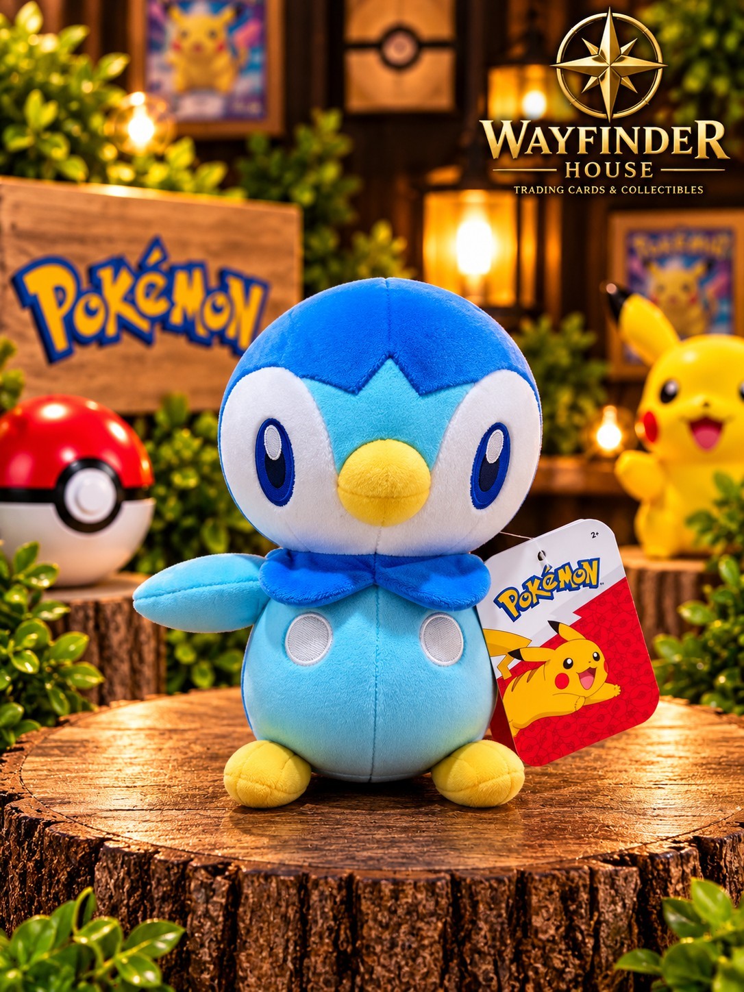 Pokémon Piplup Plush Toy 8 Inch 20cm Official Licensed New With Tags